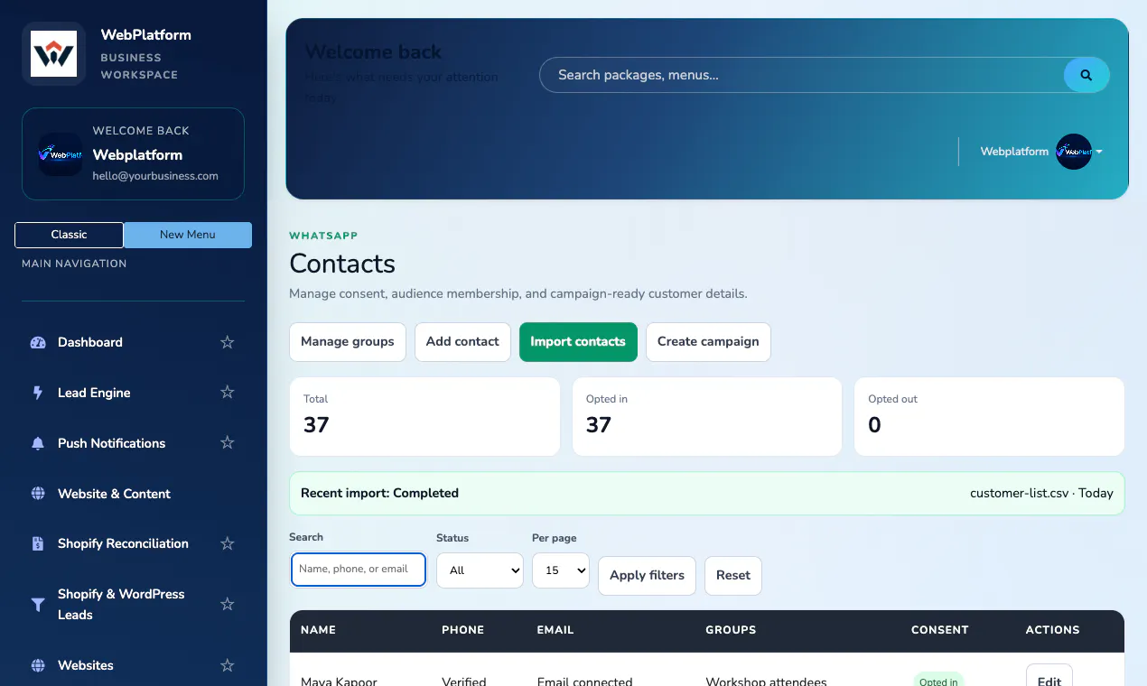 WebPlatform gallery image