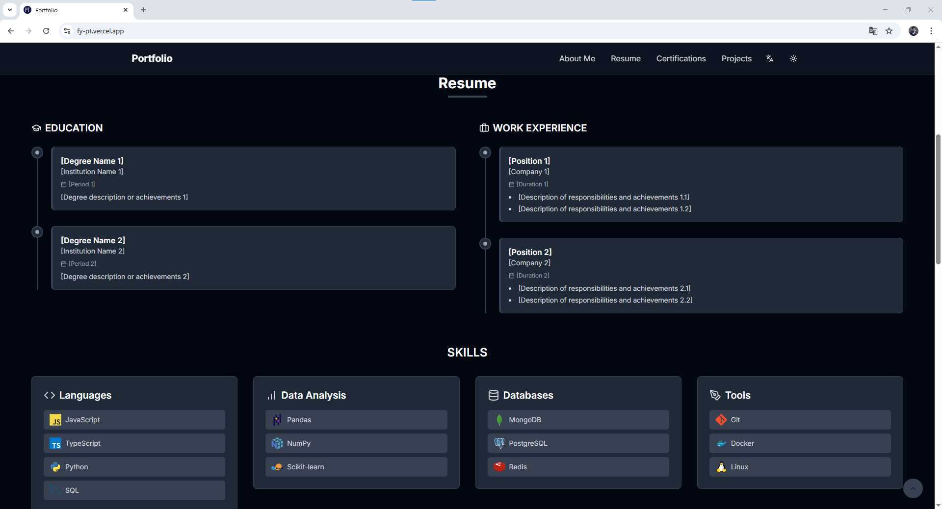 Professional Portfolio Template  gallery image