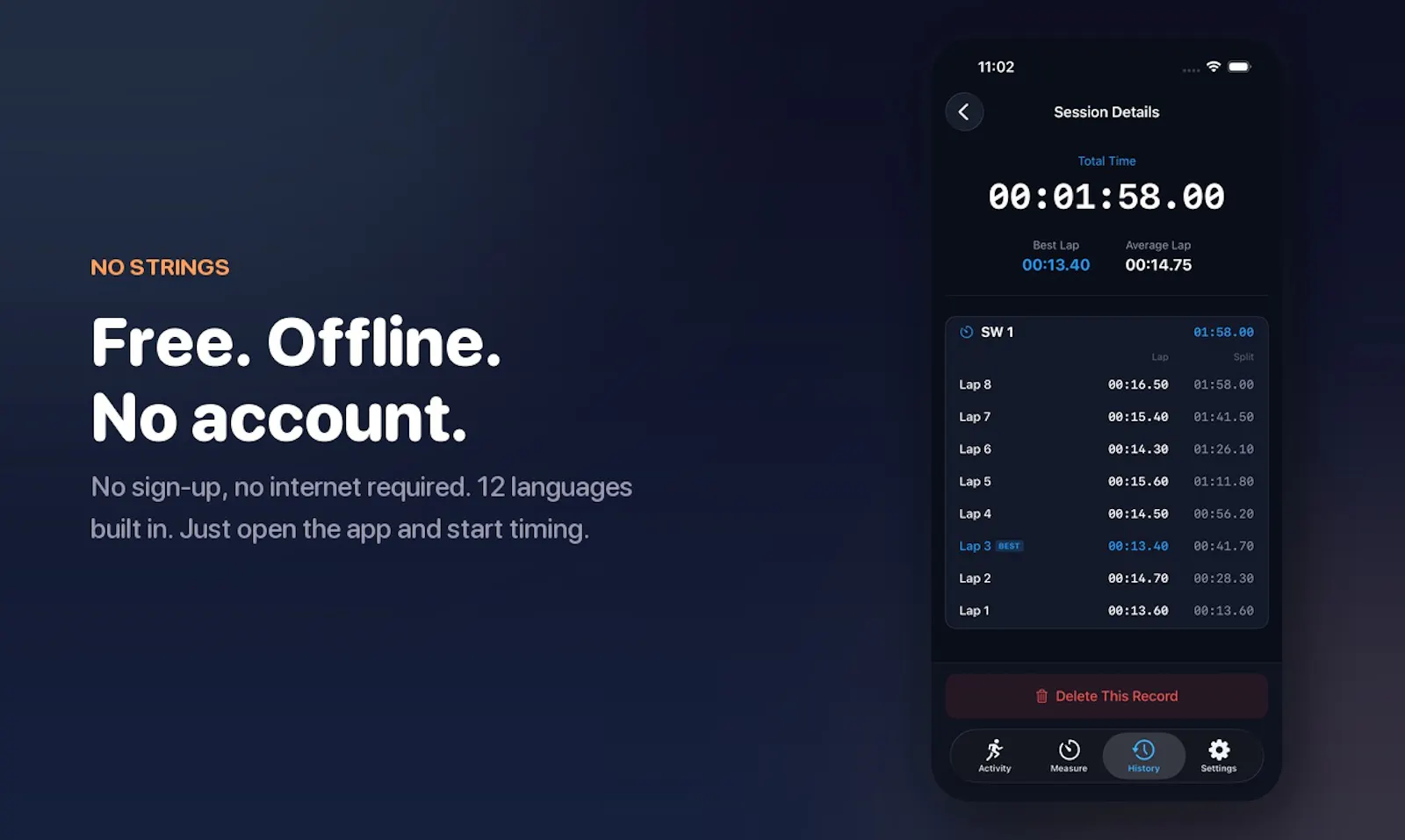 Multi Stopwatch Lap Timer screenshot 4