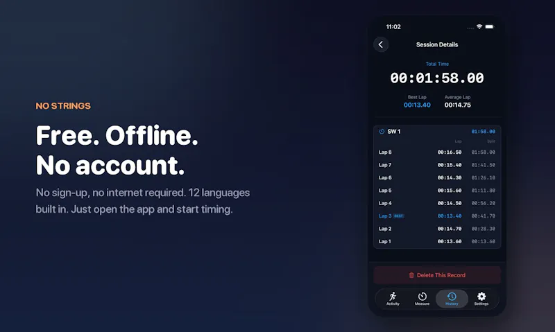 Multi Stopwatch Lap Timer screenshot 4