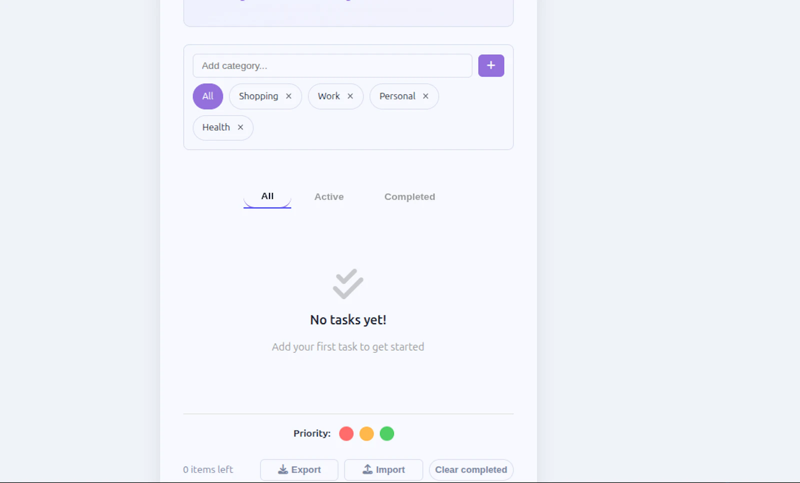 Todo App screenshot 2