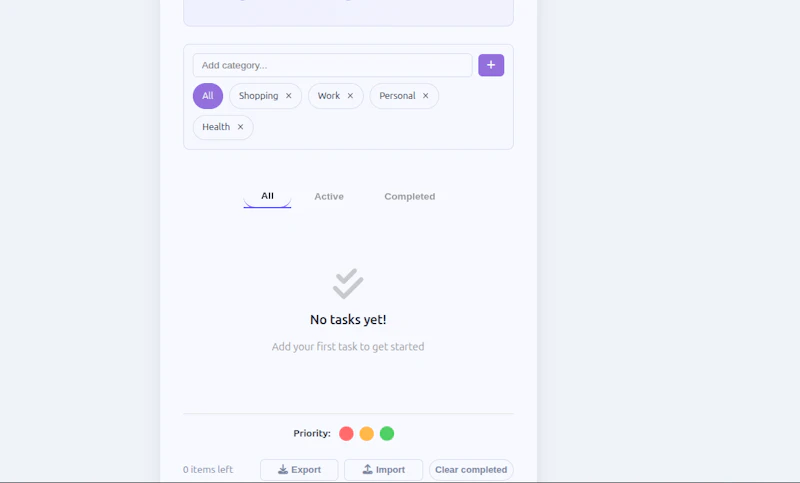 Todo App screenshot 2