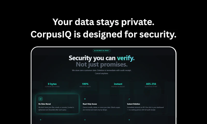 CorpusIQ — Private AI for Business data screenshot 5