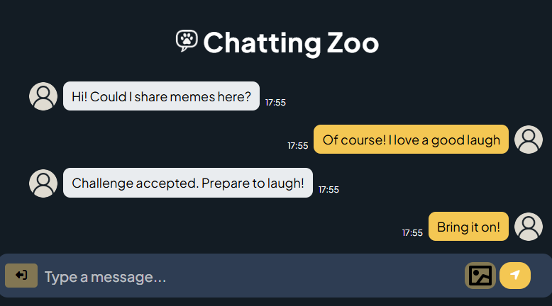 Chatend ZOO - Gratis willekeurige tekstchatkamer media 3