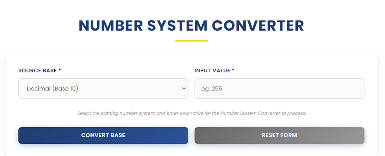 Number System Converter | Ease Tools screenshot 1