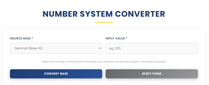 Number System Converter | Ease Tools screenshot 1