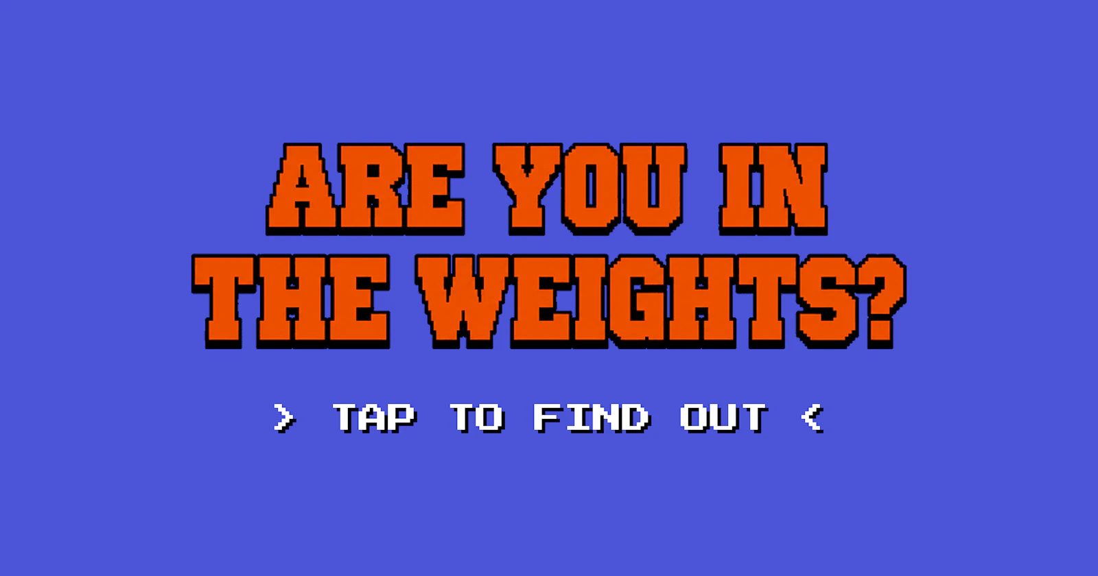 Are you in the Weights? screenshot 2