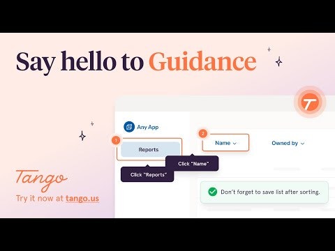 startuptile Tango Guidance-Interactive walkthroughs created in seconds