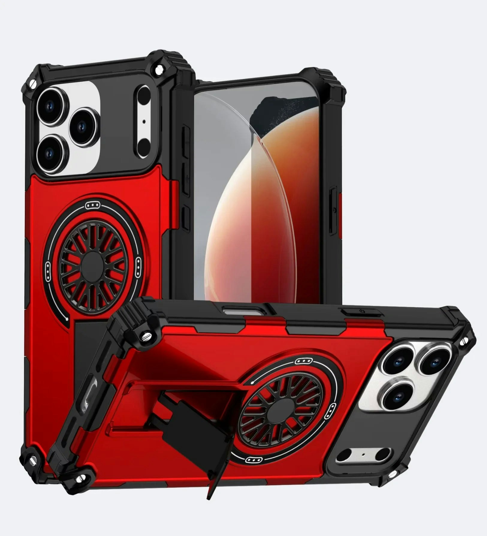 Heavy Duty Magnetic Armor iPhone Case - Main product screenshot demonstrating key features and user interface