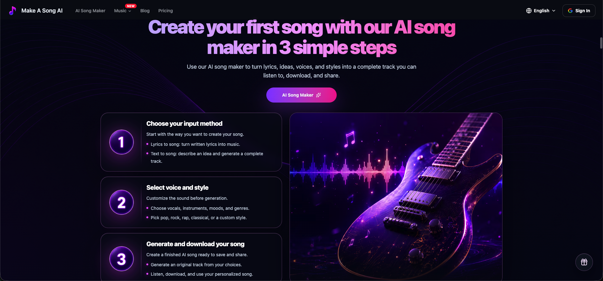 Make A Song AI gallery image
