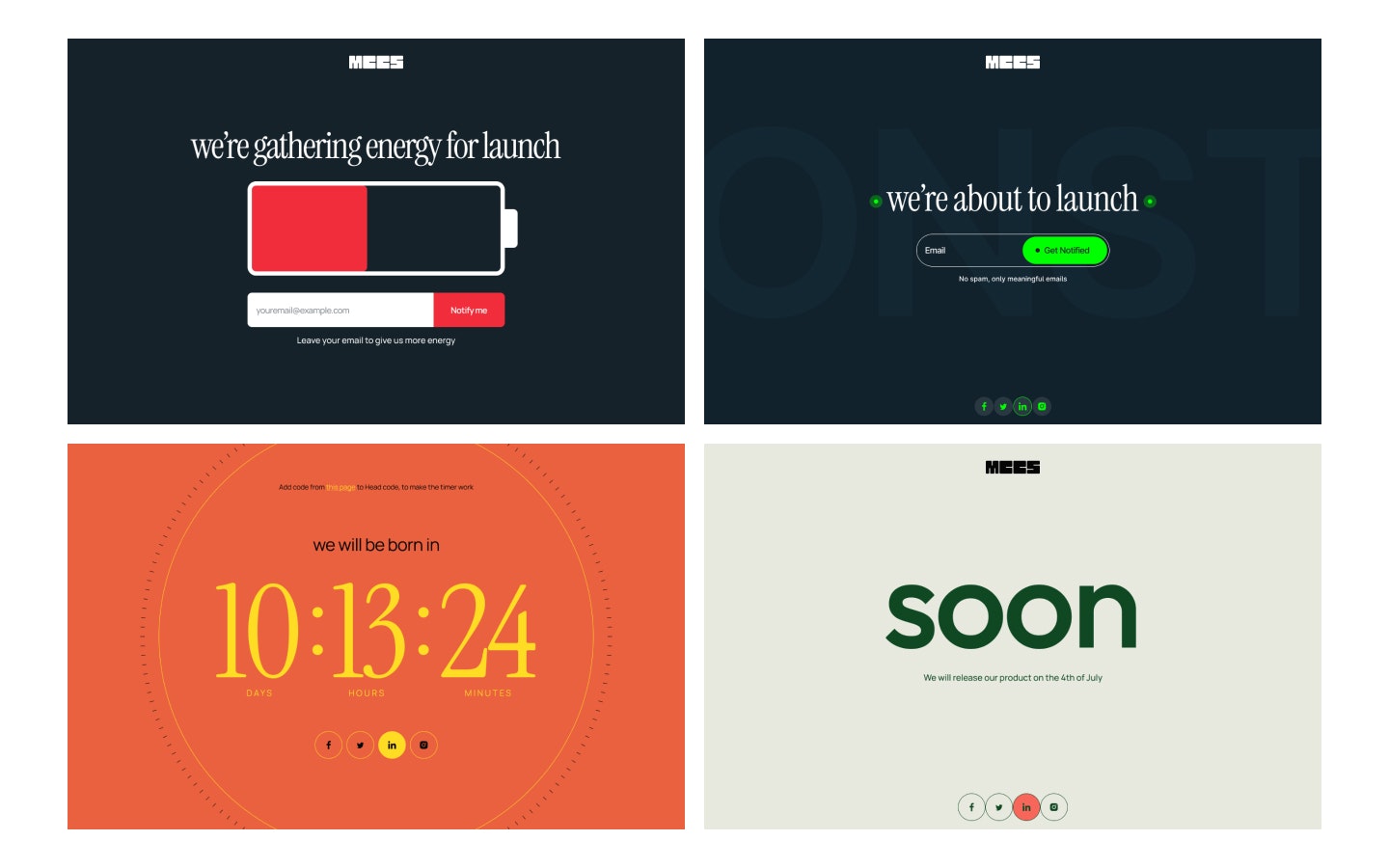 16+ coming soon webflow pages media 2