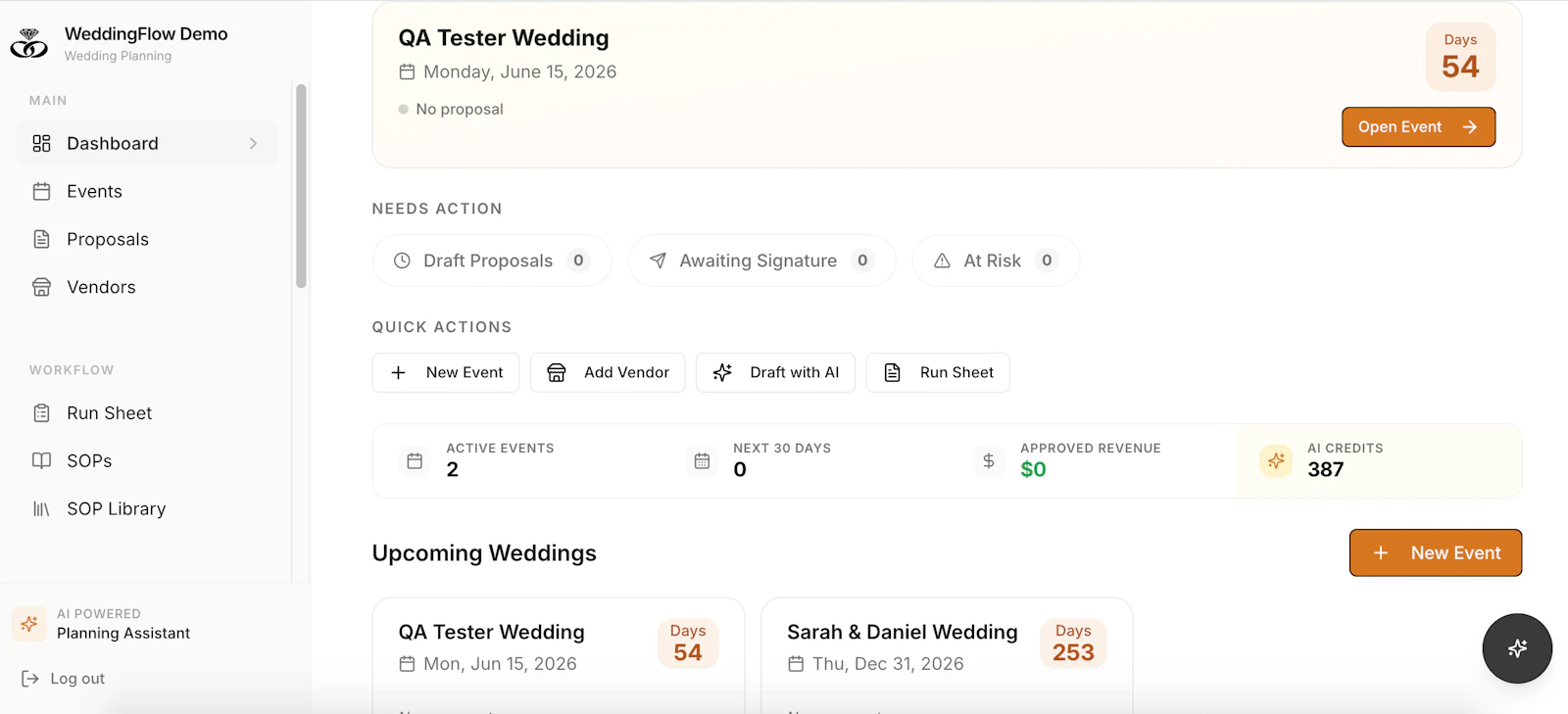 WeddingFlow screenshot 2