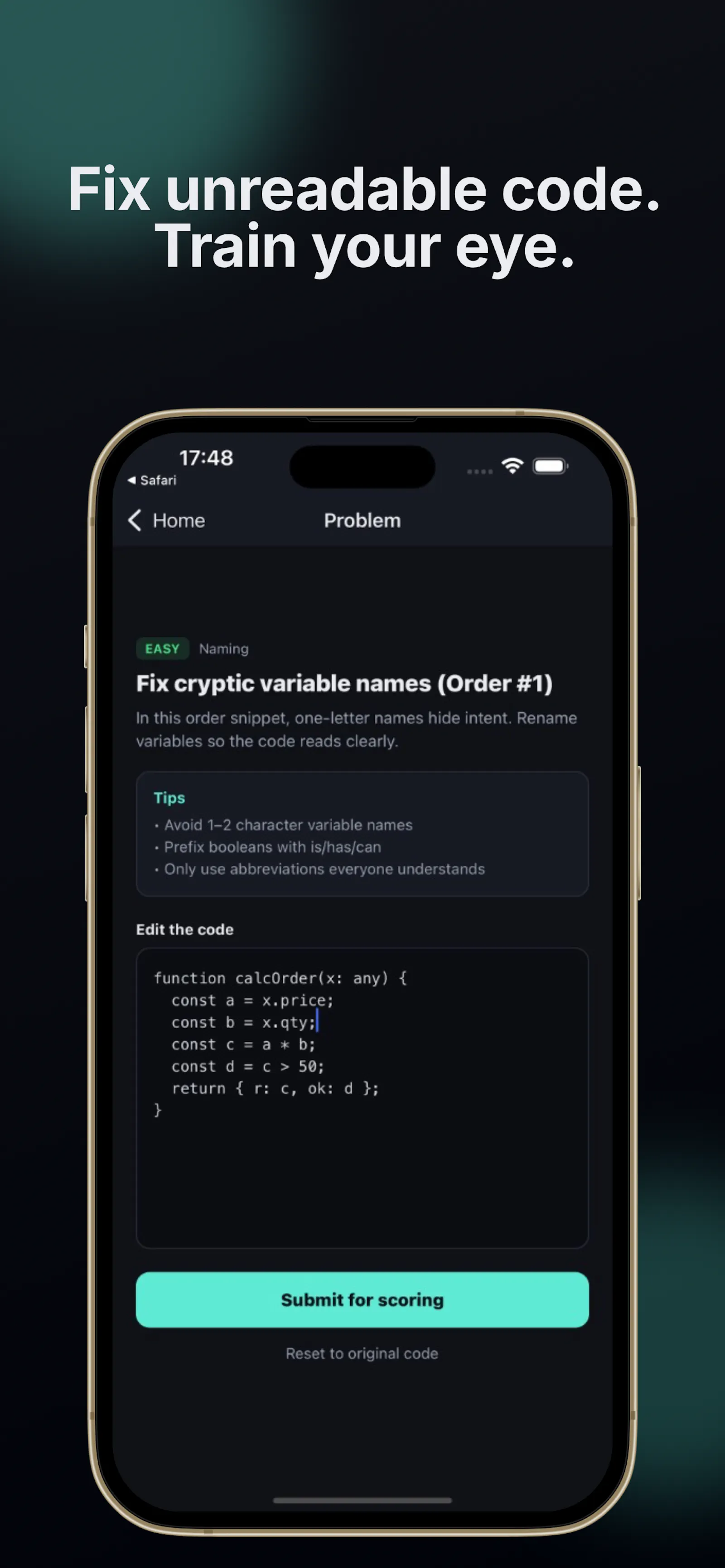 Readable Code screenshot 2