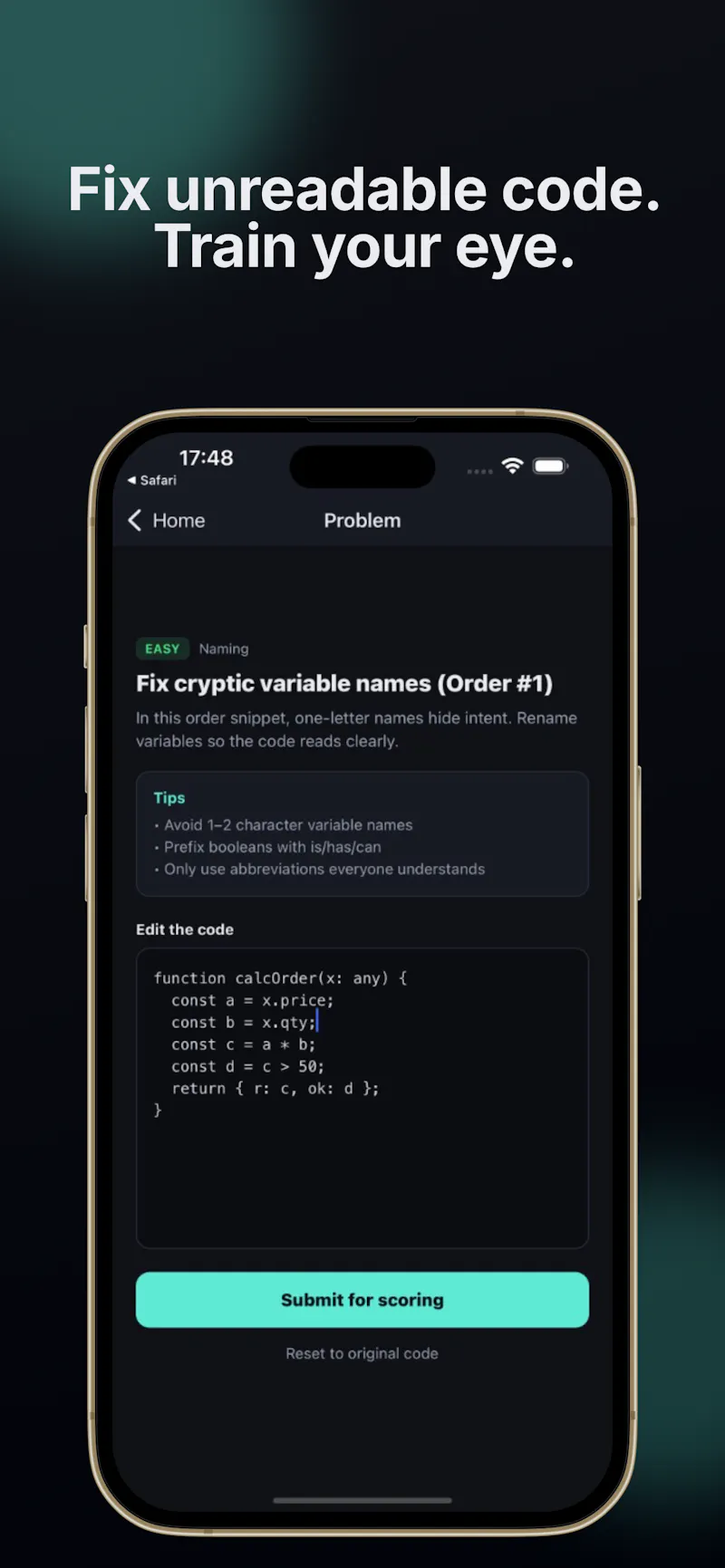 Readable Code screenshot 2