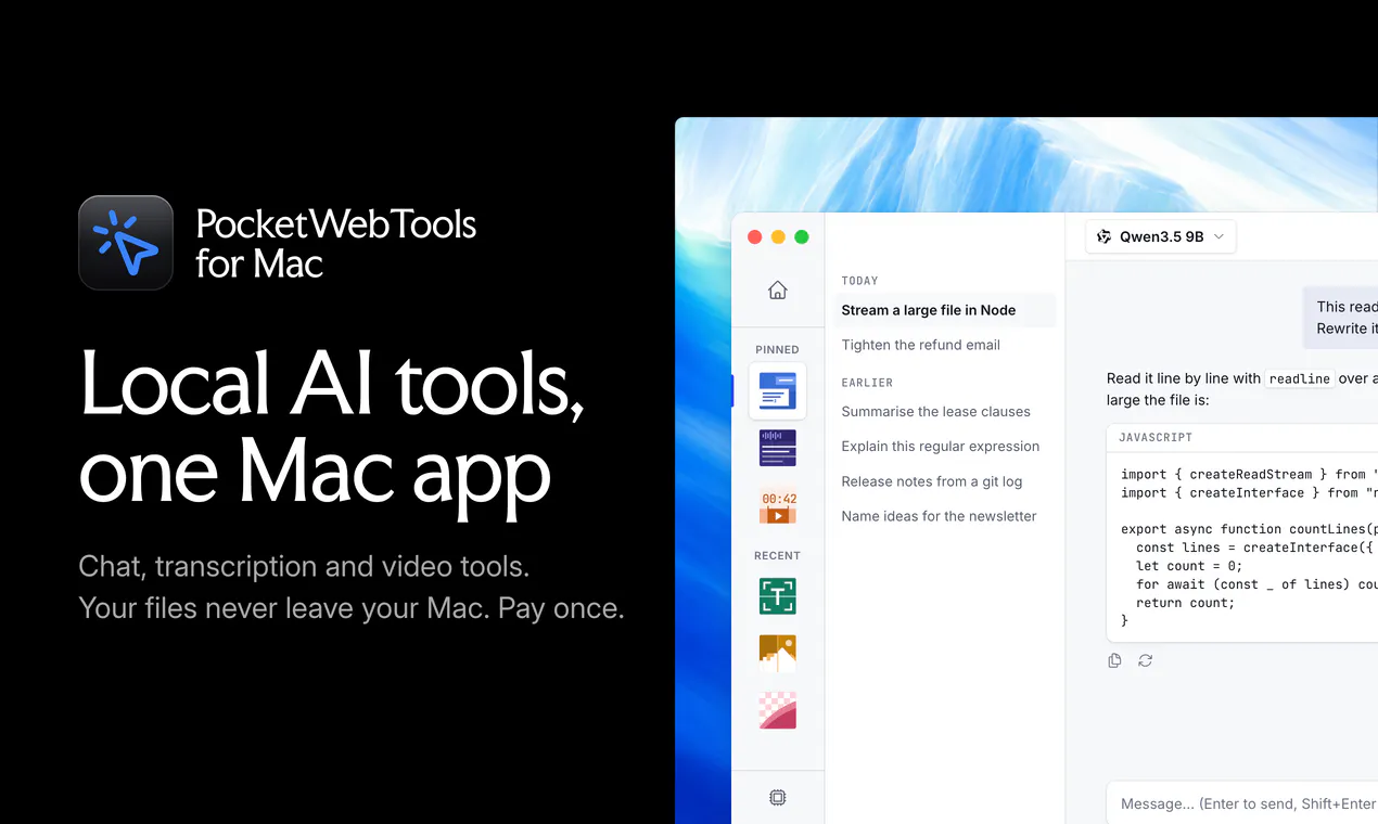 PocketWebTools for Mac gallery image