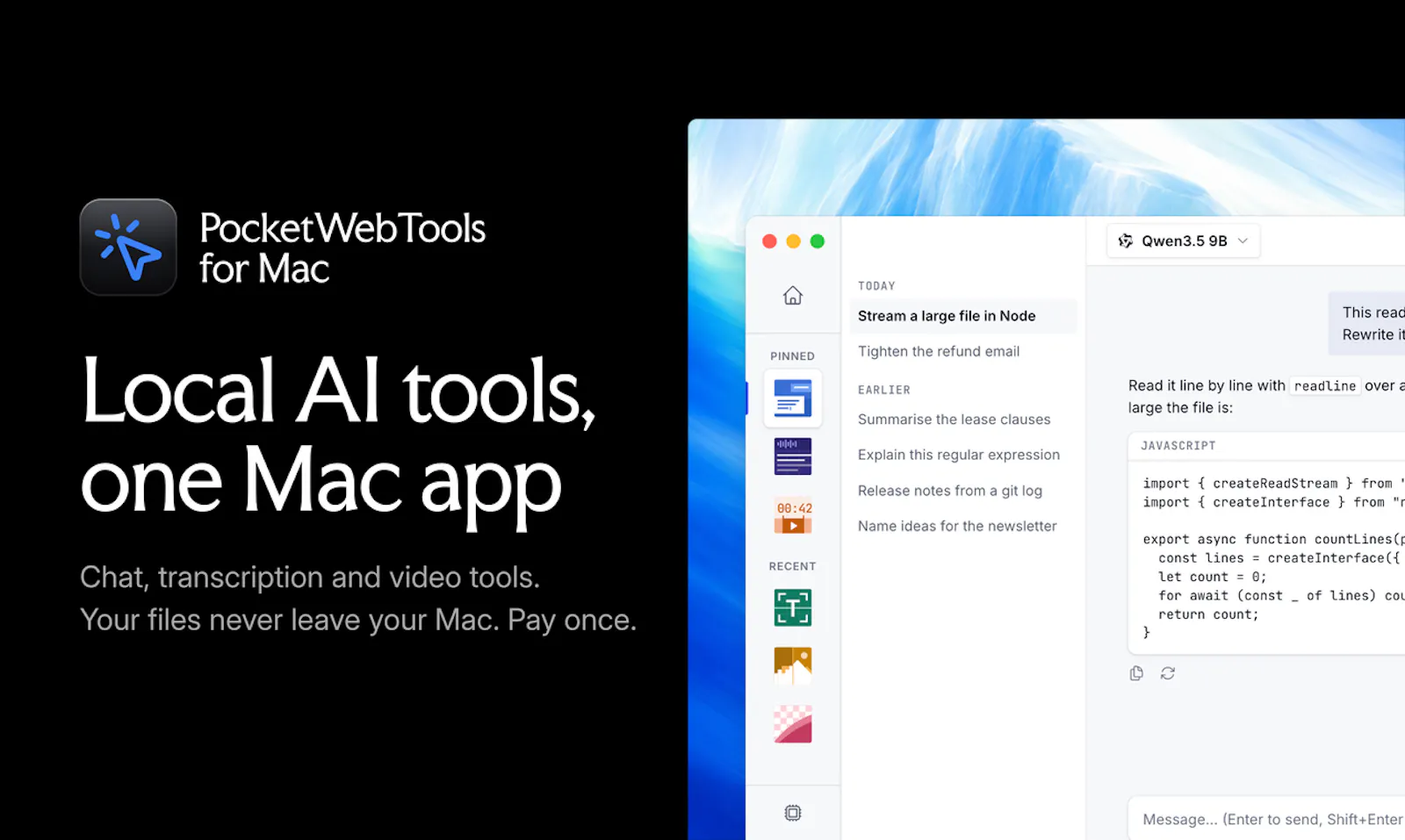 PocketWebTools for Mac screenshot 2