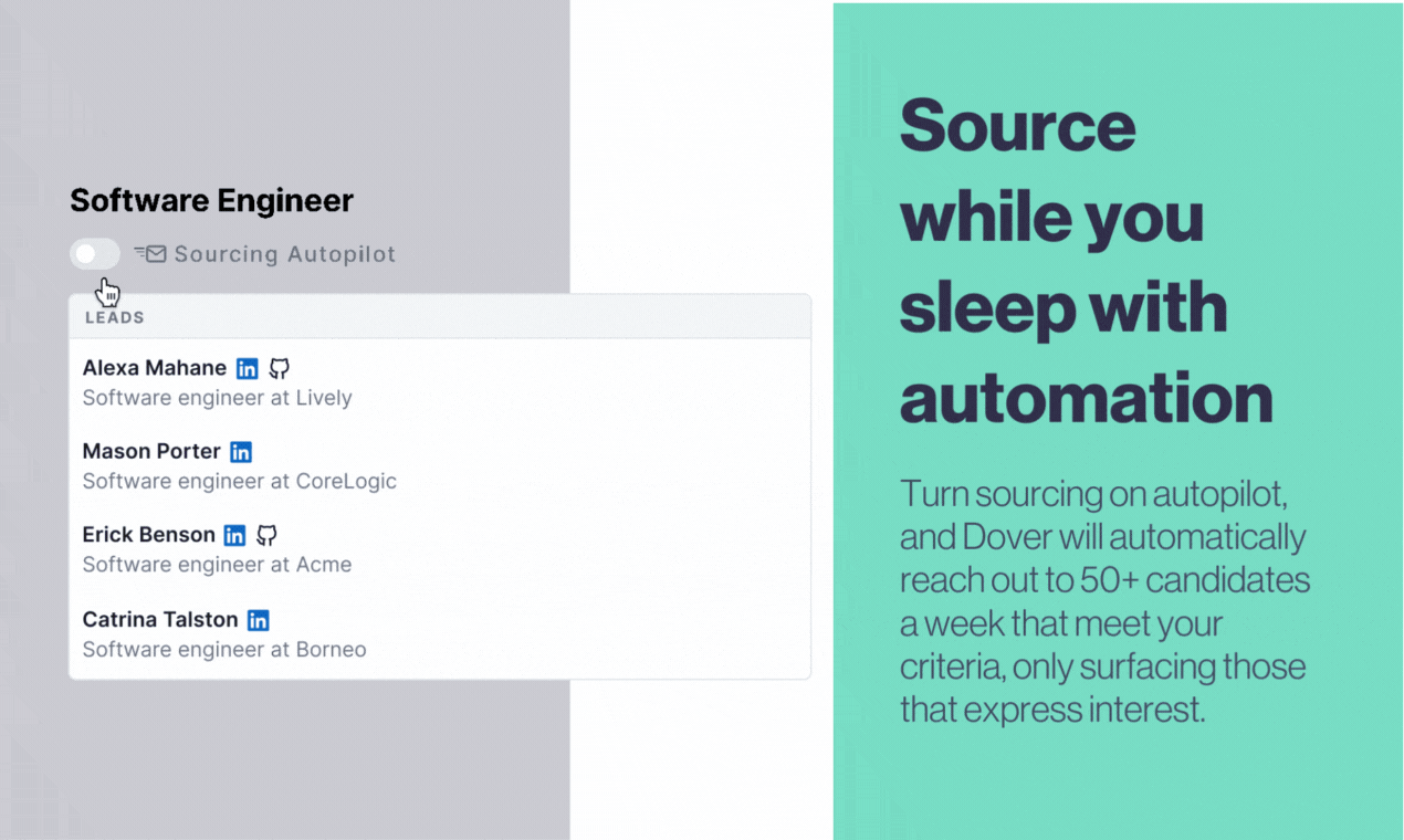 Dover Autopilot - Позвольте кандидатам на источник ИИ, пока вы спите медиа 4