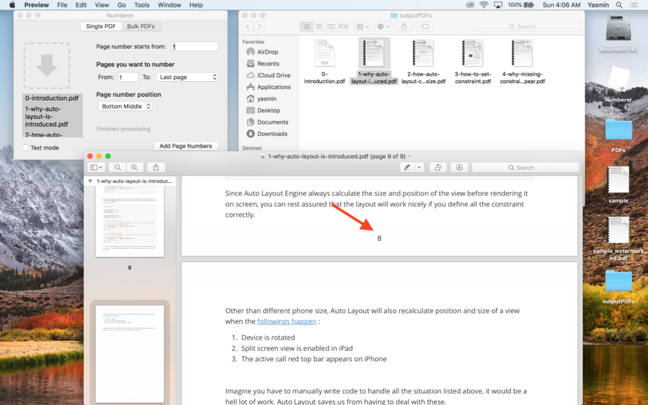 PDF Page Numberer + Text watermark gallery image