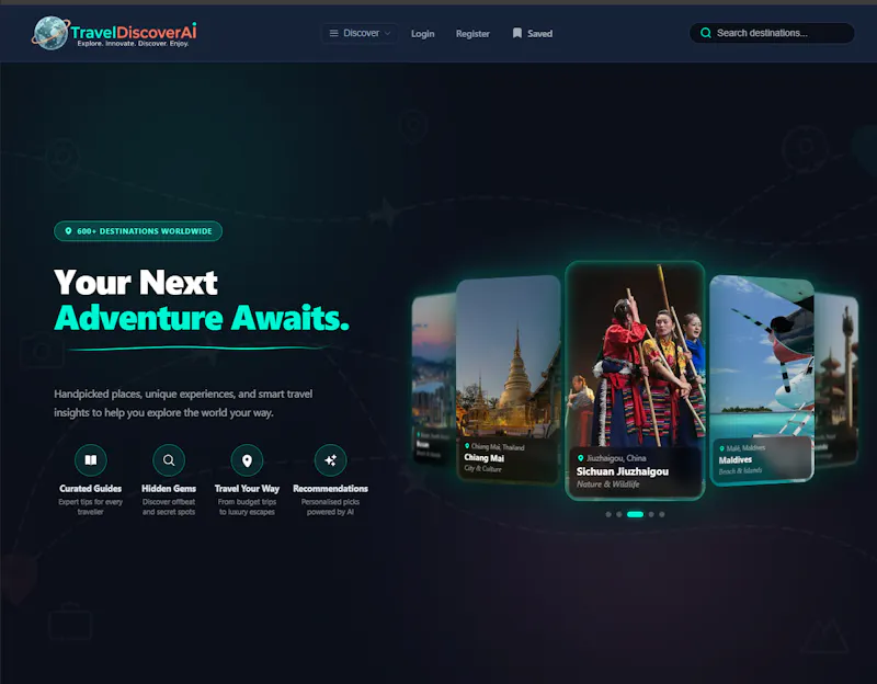 TravelDiscoverAI screenshot 1