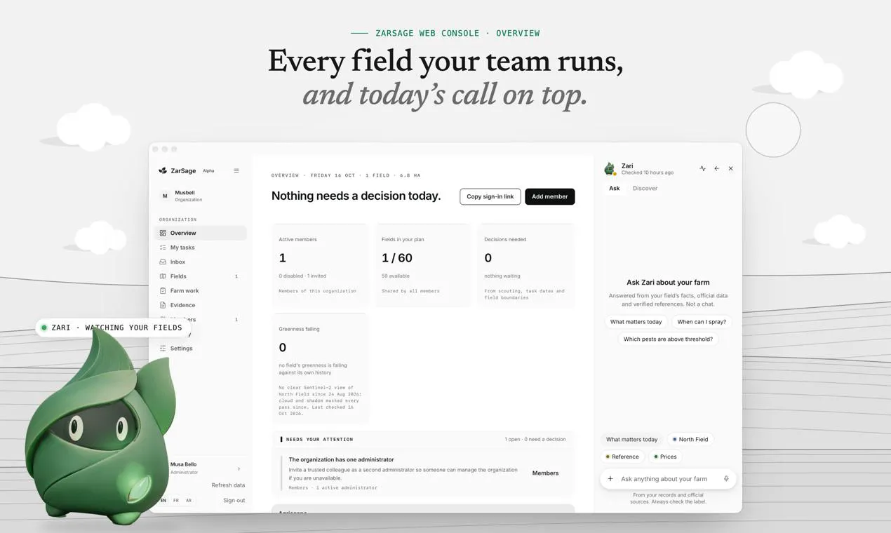 ZarSage Web Console gallery image