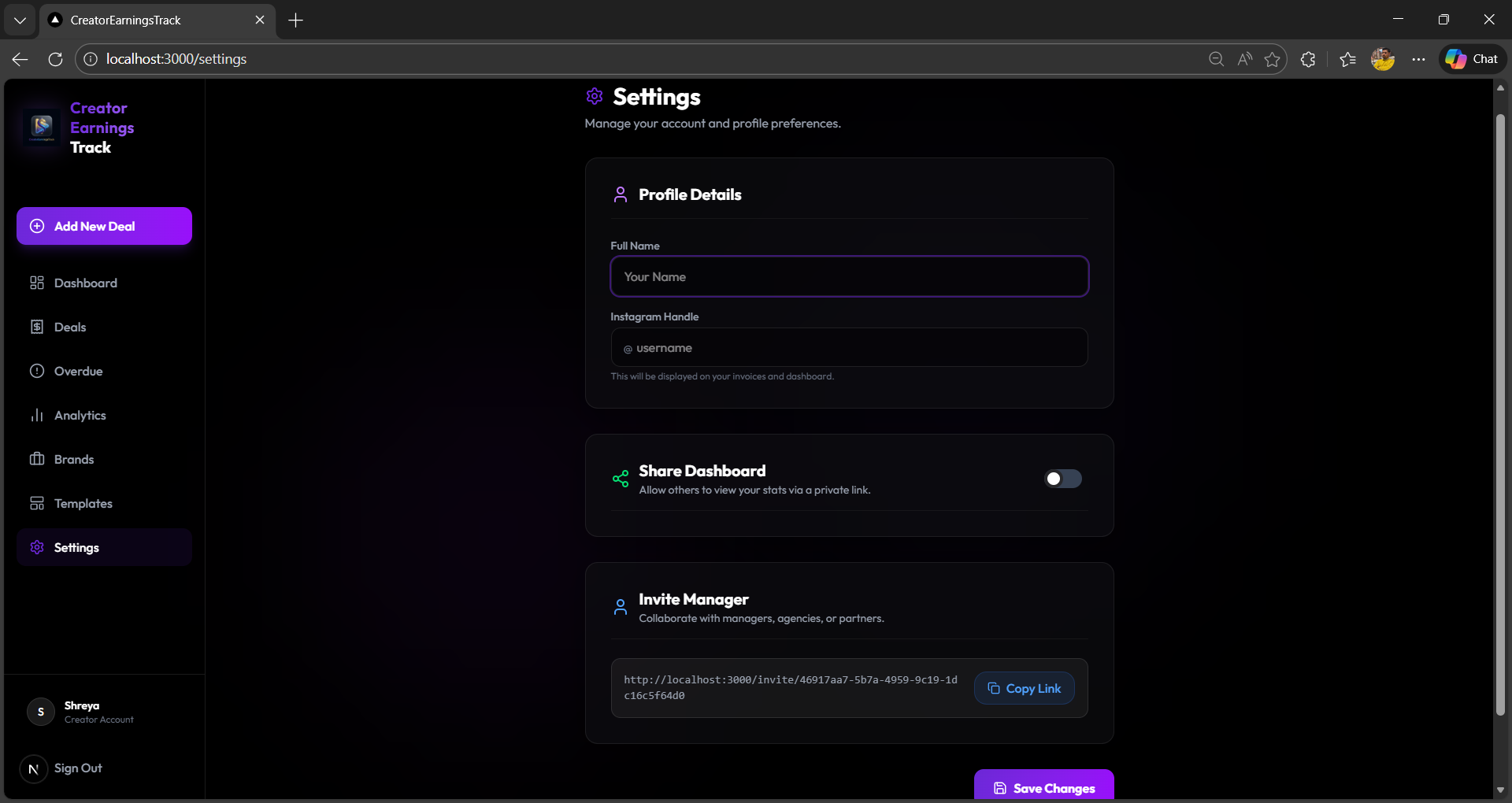 CreatorEarningsTrack - Screenshot 2 showing product features and functionality