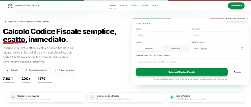 Calcolo Codice Fiscale screenshot 5