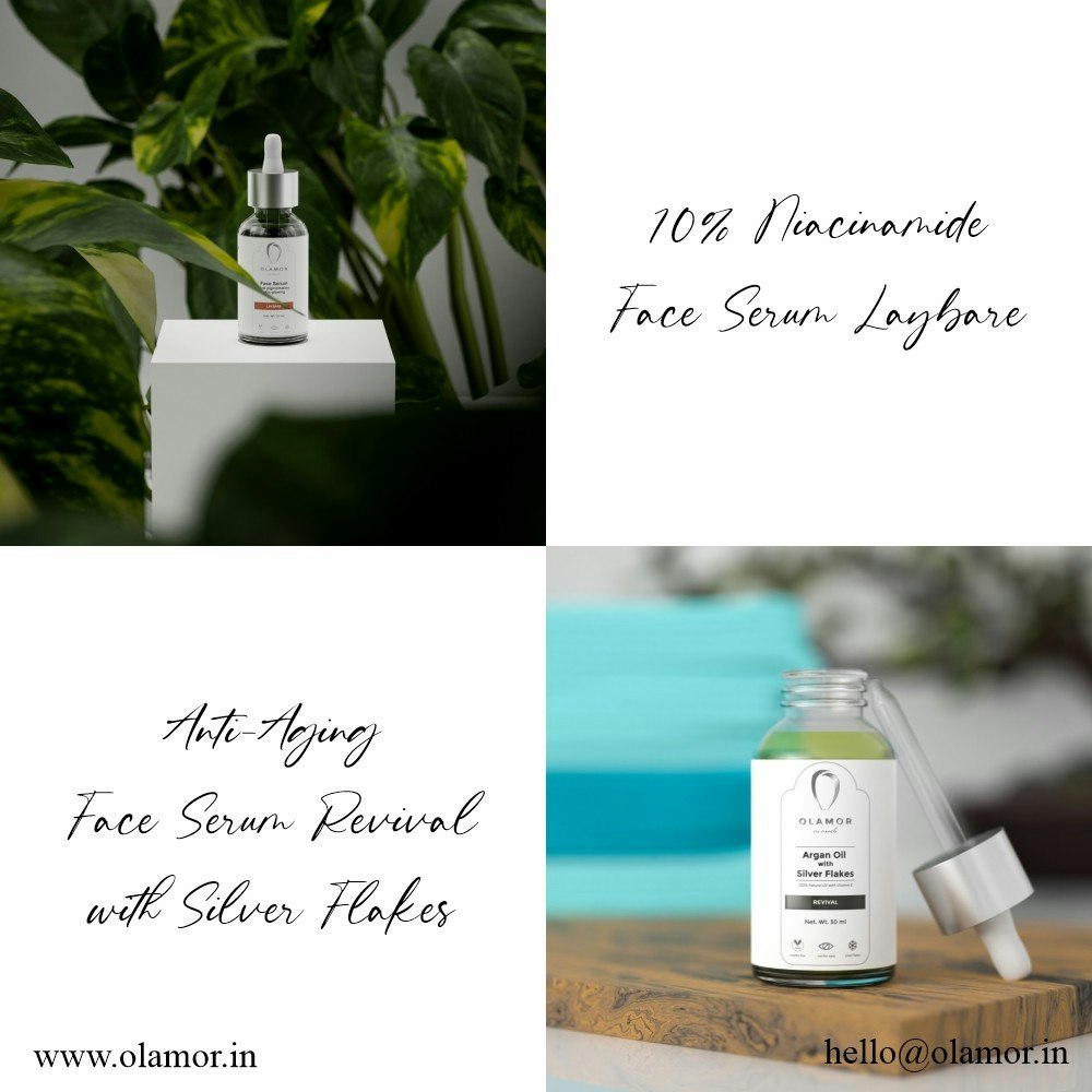 Olio di argan con fiocchi d'argento faccia siero - Sero cosmetico, cura della pelle, viso, siero del viso olio di argan media 2