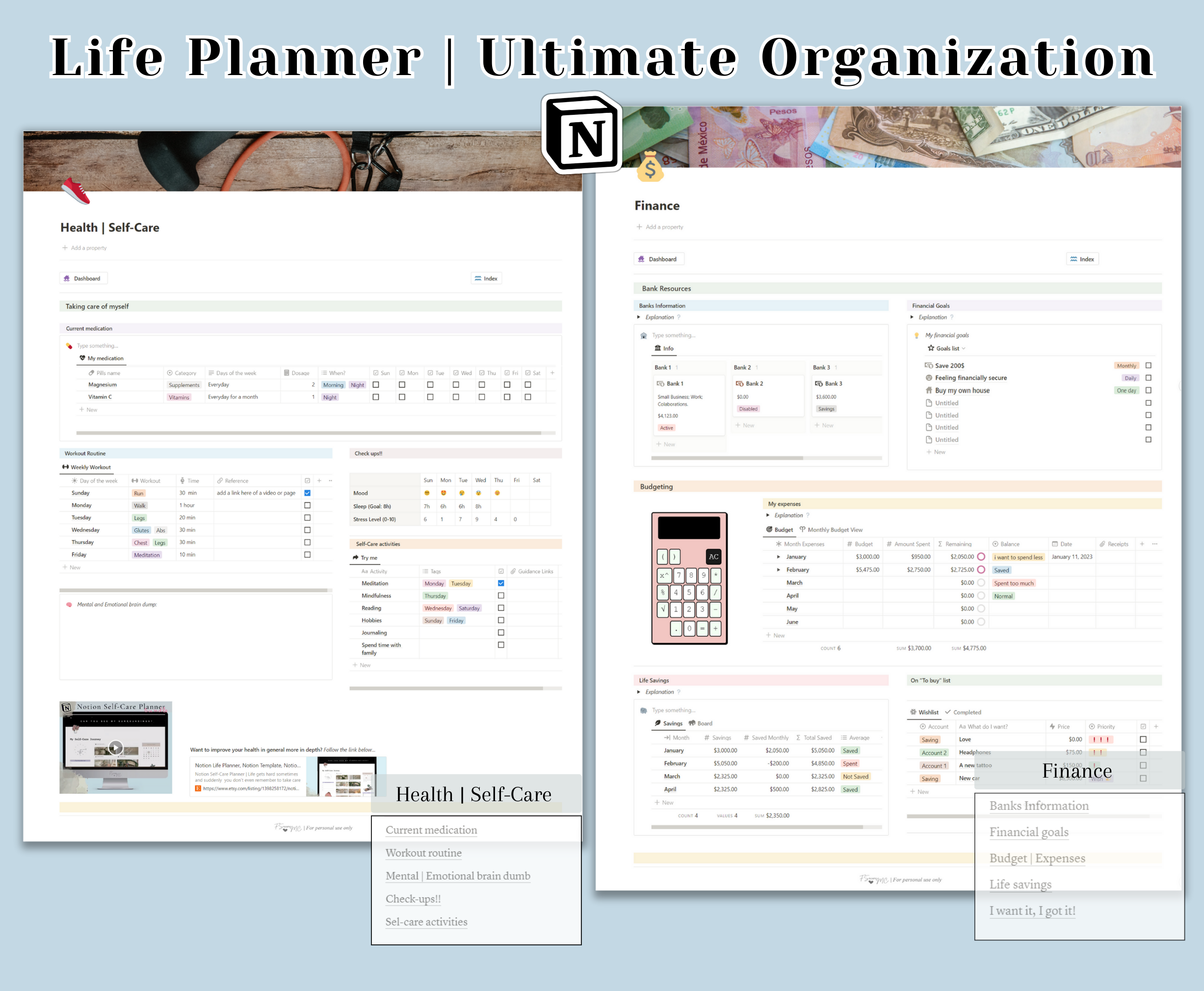 Begriff |Lebensplaner-All-in-One - Begriff ultimativer Lebensorganisationsplaner alle in einem Medien 6