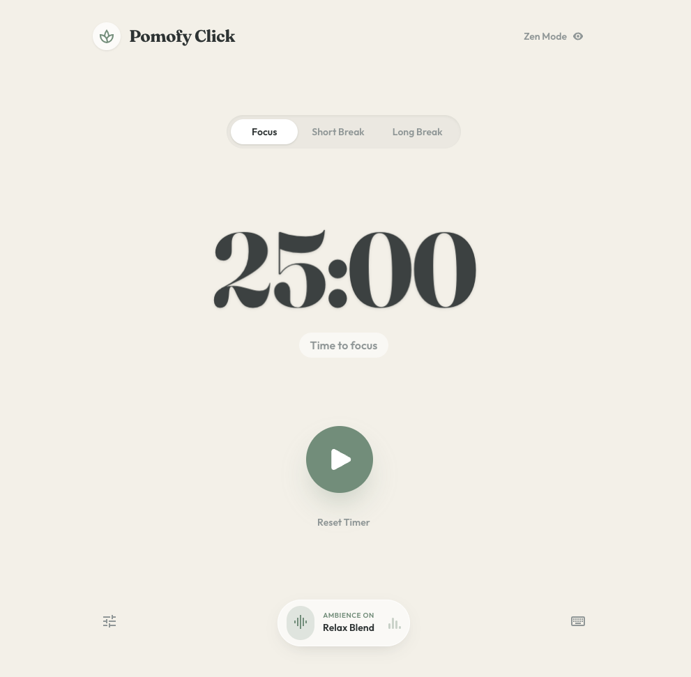 Pomofy Click - Main product screenshot demonstrating key features and user interface