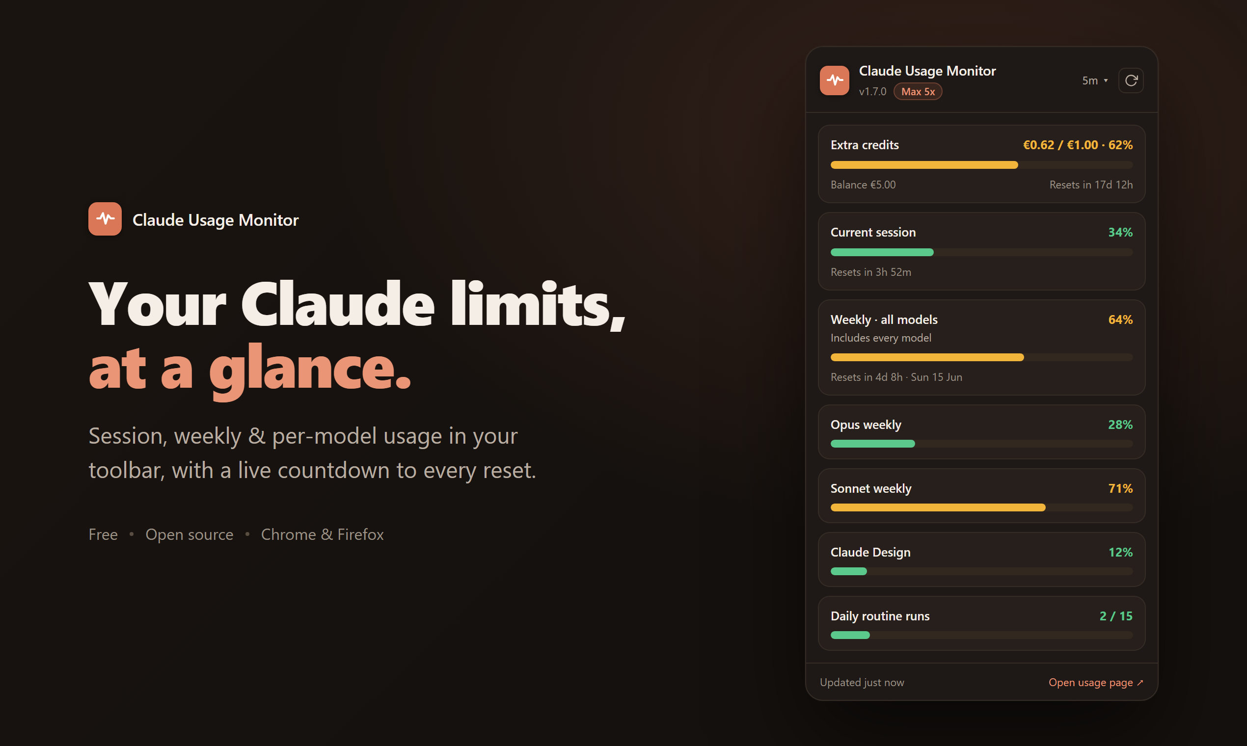Claude Usage Monitor gallery image