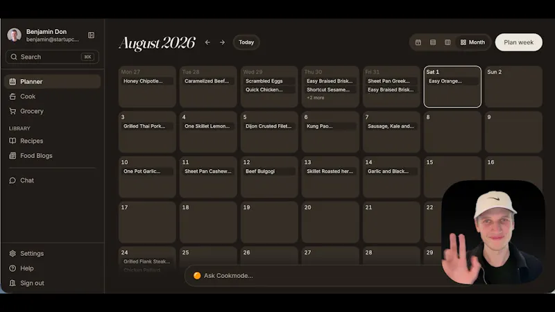 Cookmode screenshot 1 (video preview)