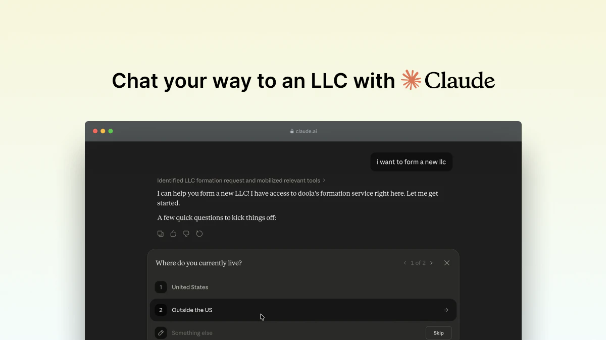 doola MCP for US LLC Formation screenshot 2