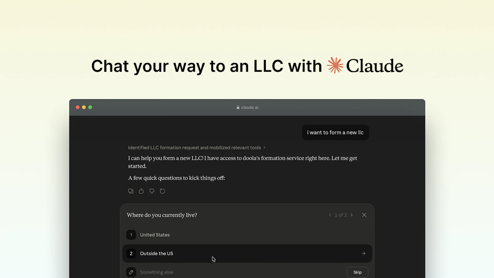 doola MCP for US LLC Formation screenshot 3