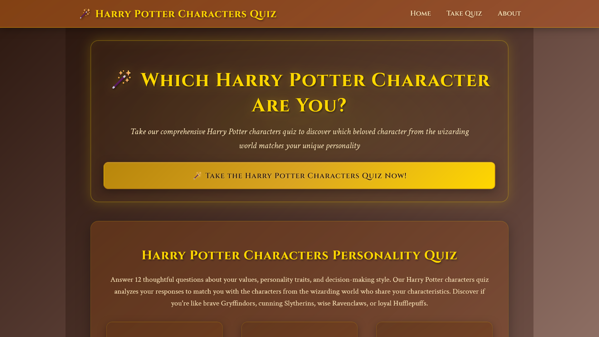Harry Potter Characters Quiz - Screenshot 4 preview