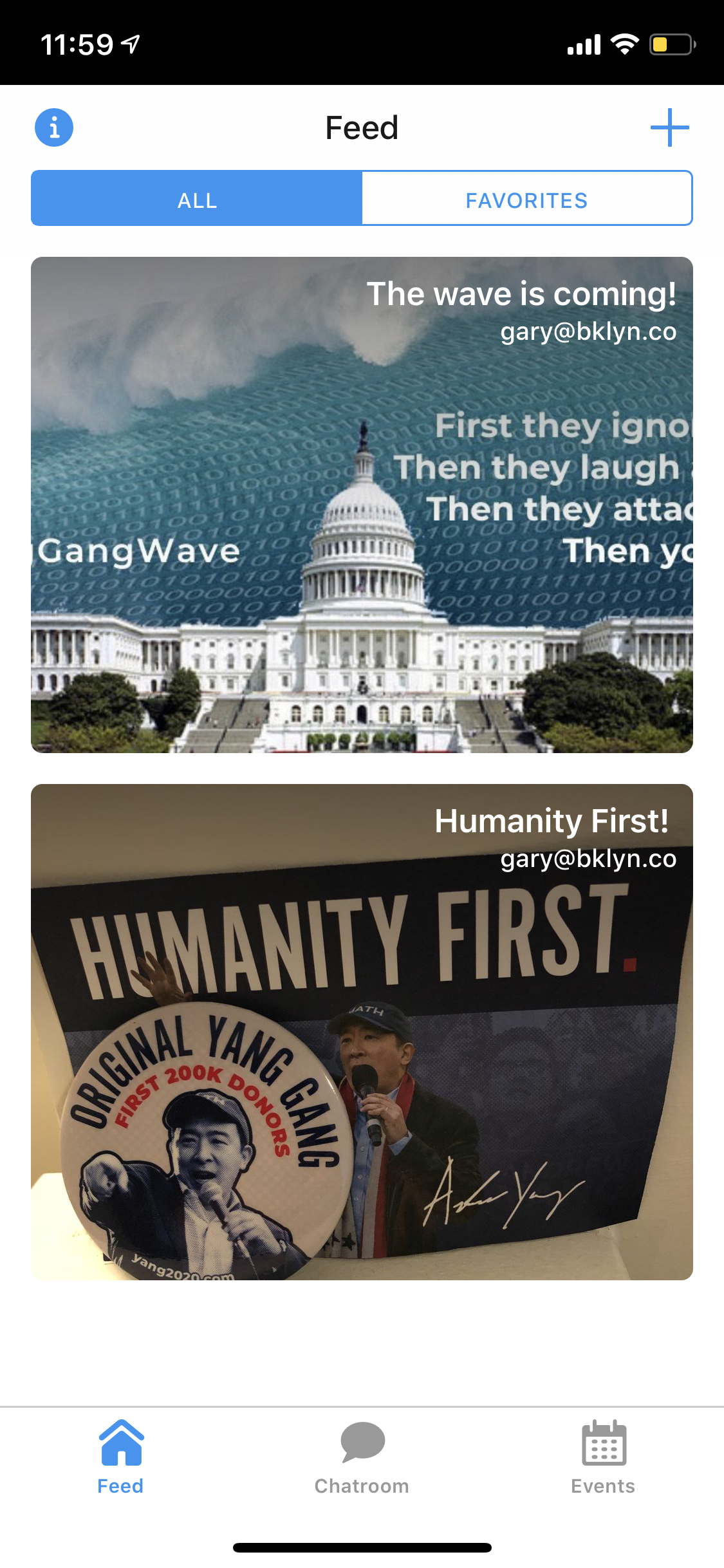 YangGang App (built w/no code) gallery image