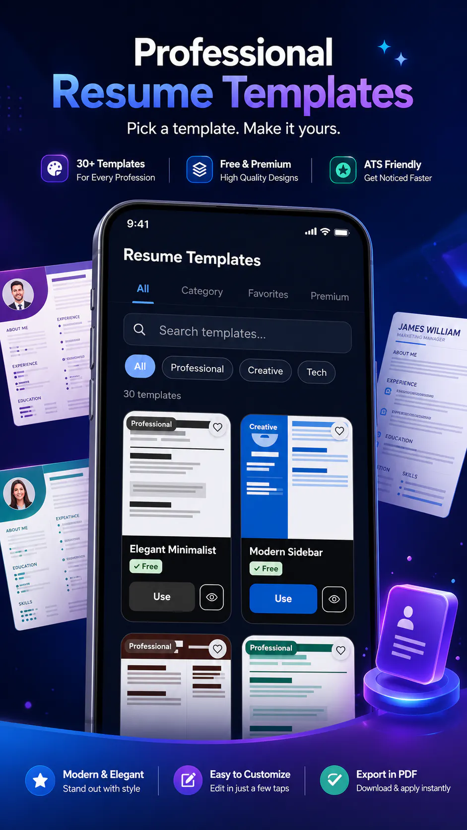 Resume maker : resume pdf maker  gallery image