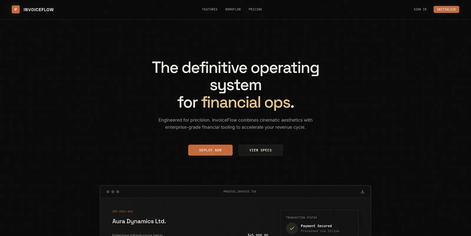 invoice flow screenshot 1