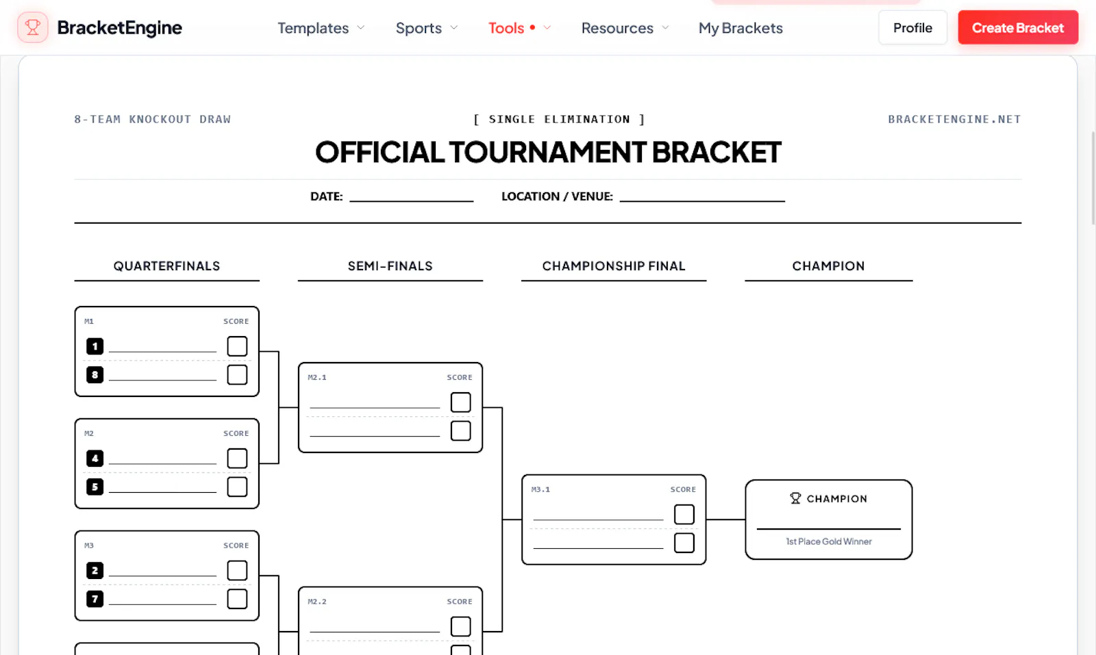 BracketEngine screenshot 2