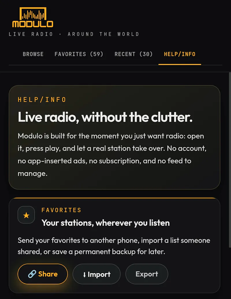 Modulo Radio screenshot 5