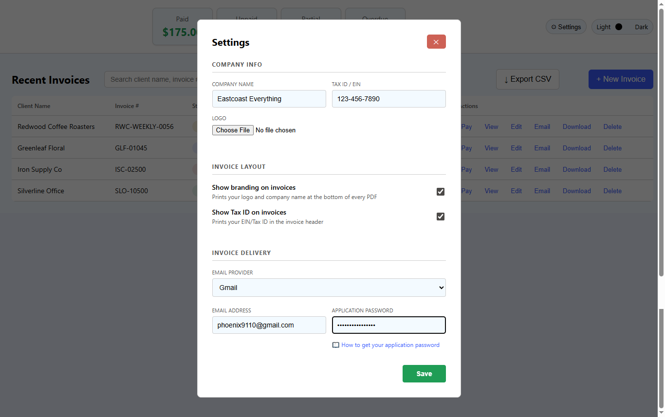 EZ Invoice gallery image