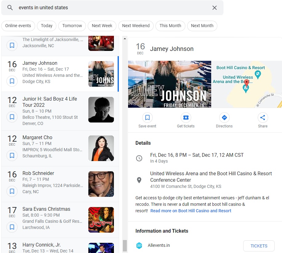 Média Outil de liste d'événements Google - Il est maintenant plus facile de classer votre événement sur Google 3