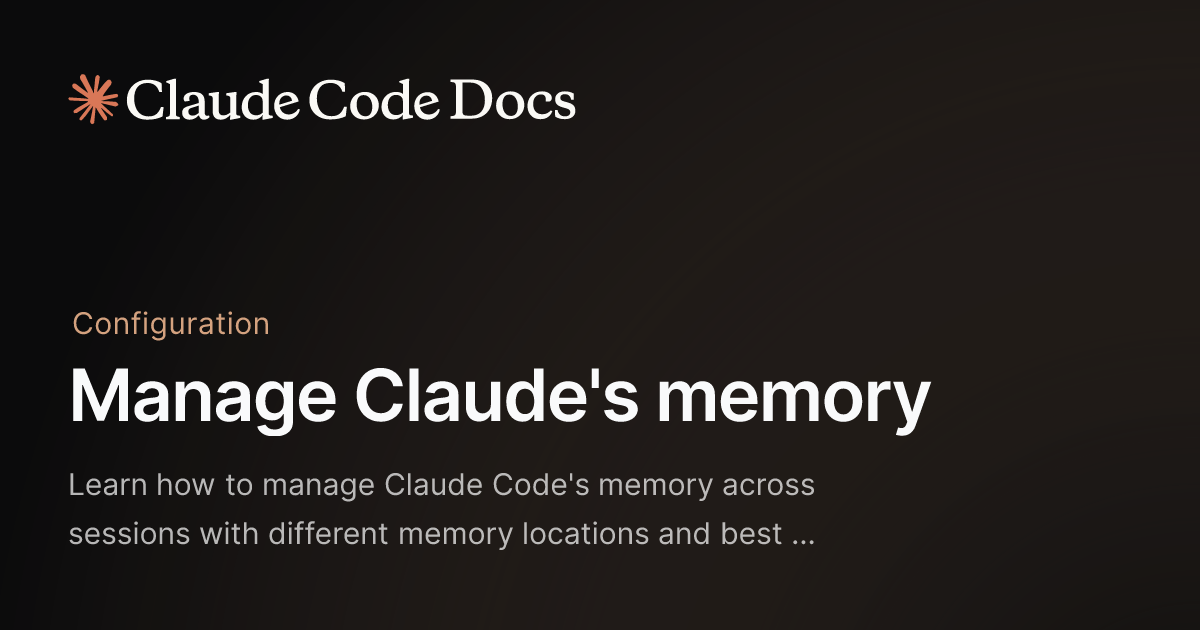 Claude Code Memory - Main product screenshot demonstrating key features and user interface