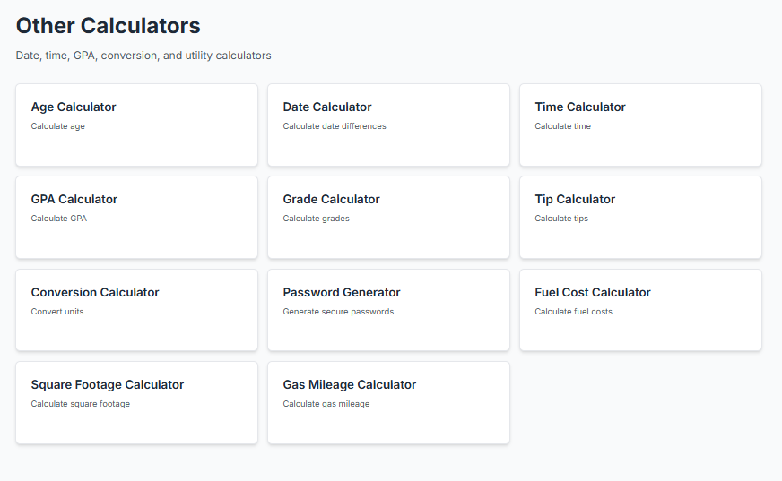  Free Online Calculators  gallery image