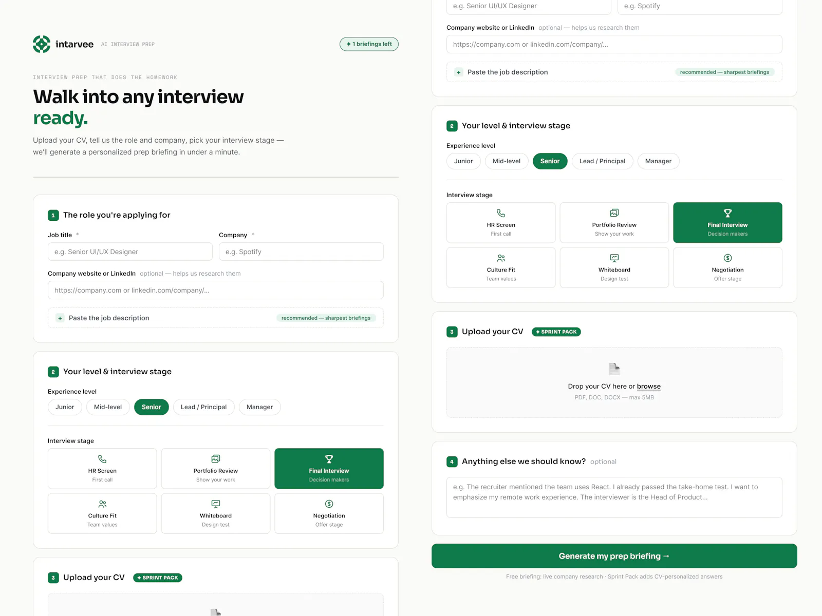 Intarvee — Walk into any interview ready screenshot 2