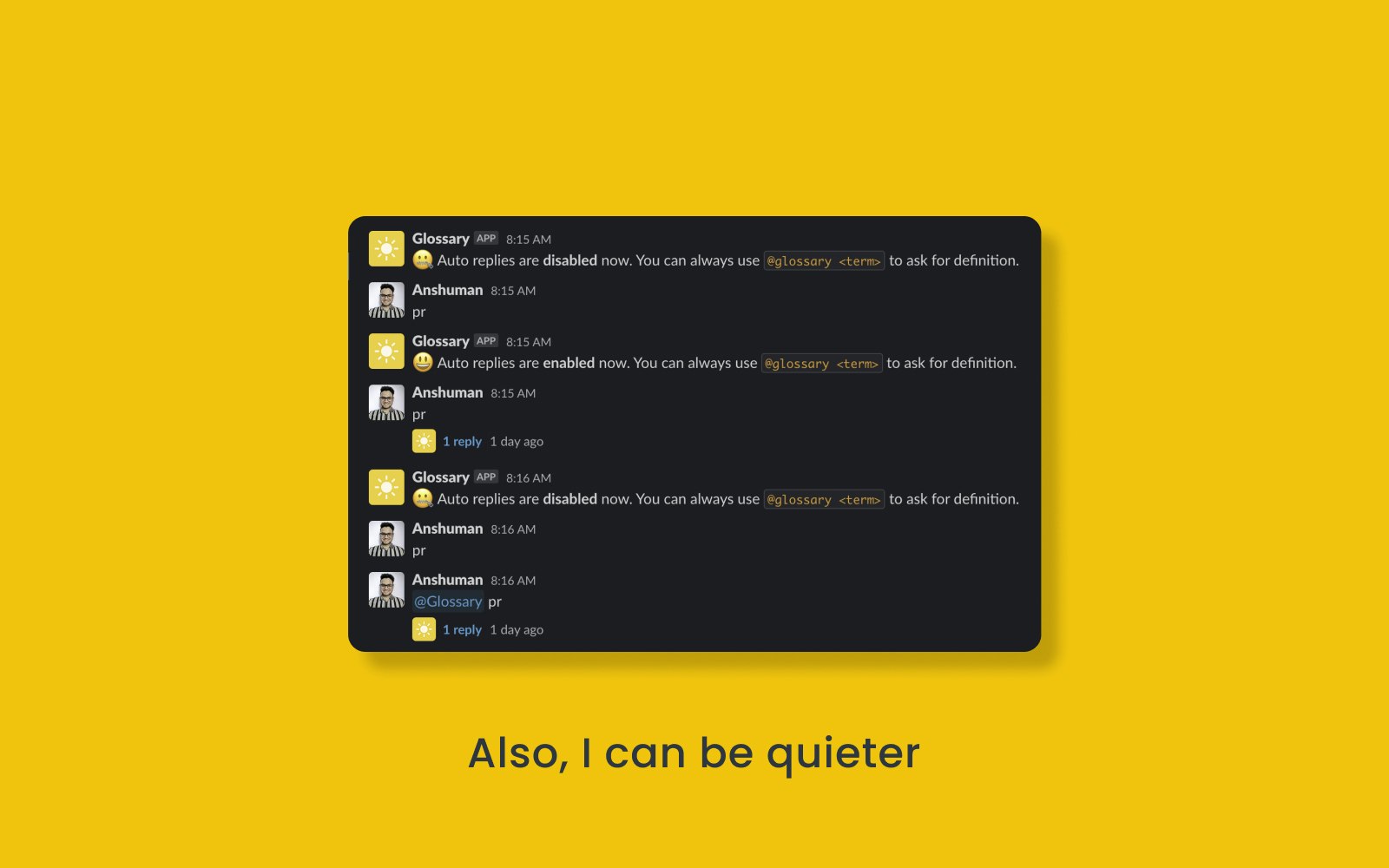 Glossary—bot for Slack gallery image