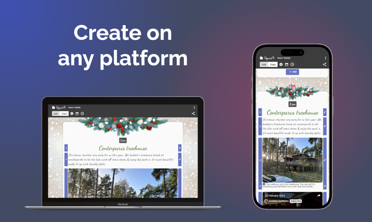 Upona - Create beautiful stories out of any moment, trip or event. media 4