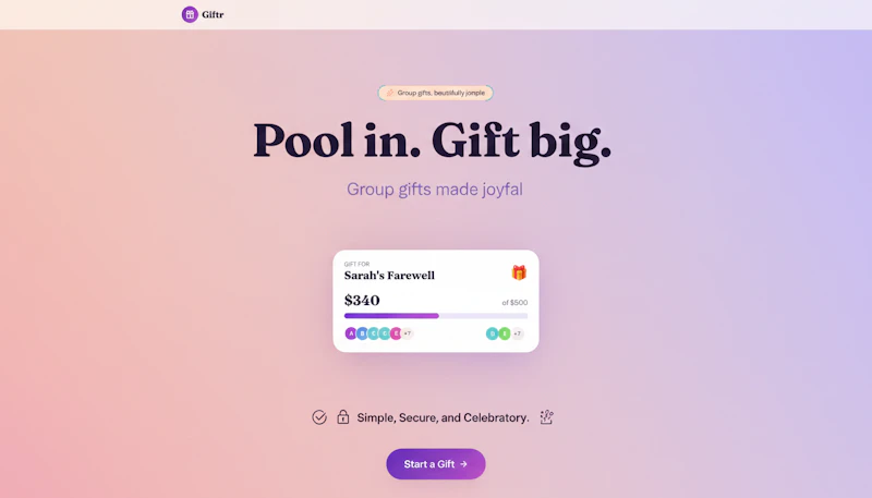 Giftr — Group gifts made joyful screenshot 1