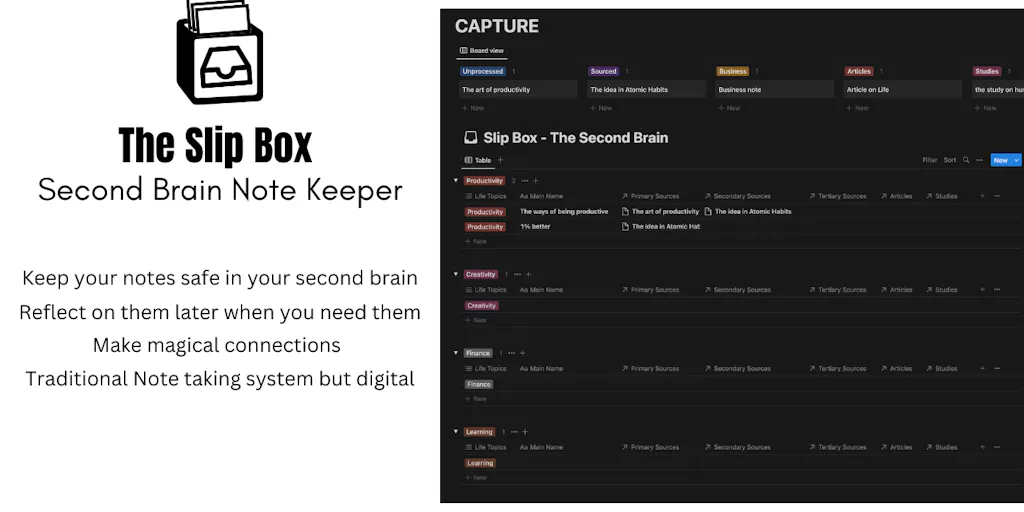 The Slip-Box | Second Brain Note Keeper - Product Information, Latest ...