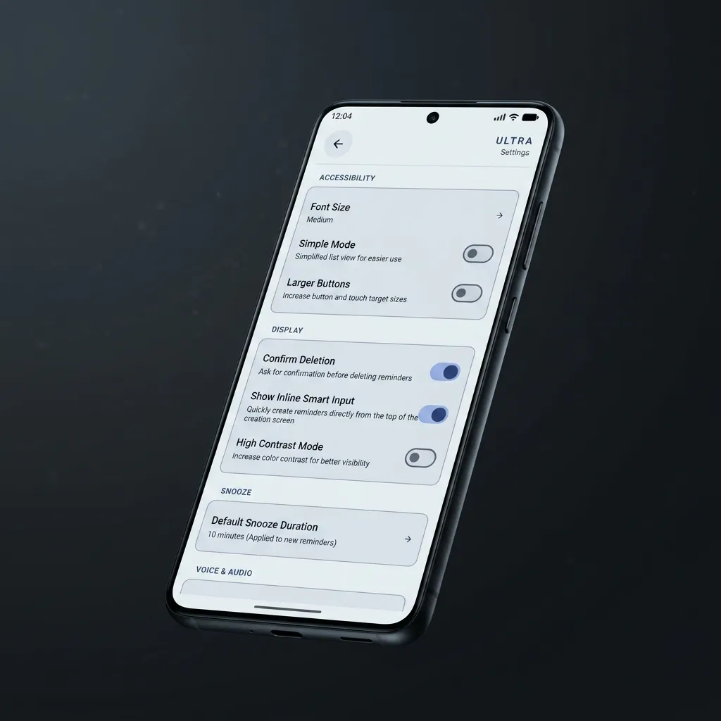 ULTRA , a privacy first reminder app gallery image