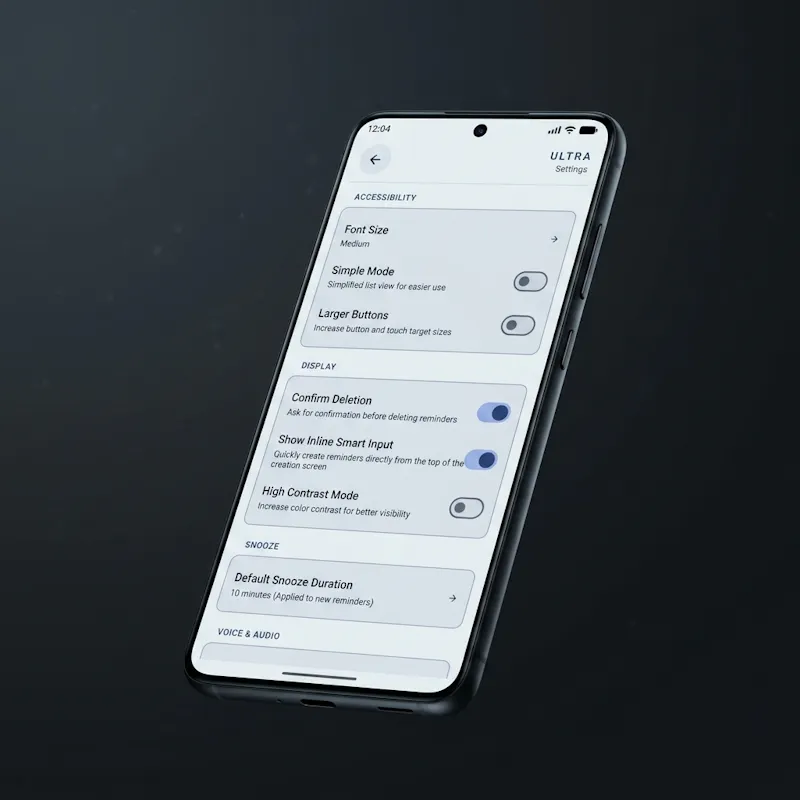 ULTRA , a privacy first reminder app screenshot 4